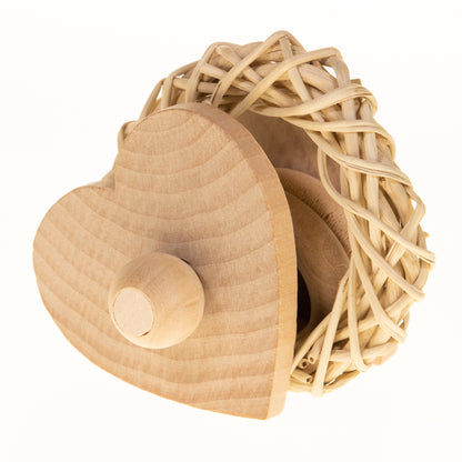 Heart WILLOW RING Rattle (NEW Peeled Willow) - BinkyBunny.com House Rabbit Store