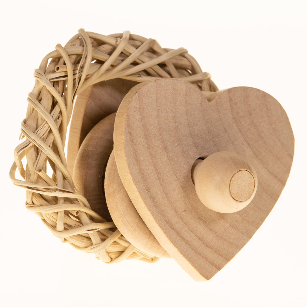 Heart WILLOW RING Rattle (NEW Peeled Willow) - BinkyBunny.com House Rabbit Store