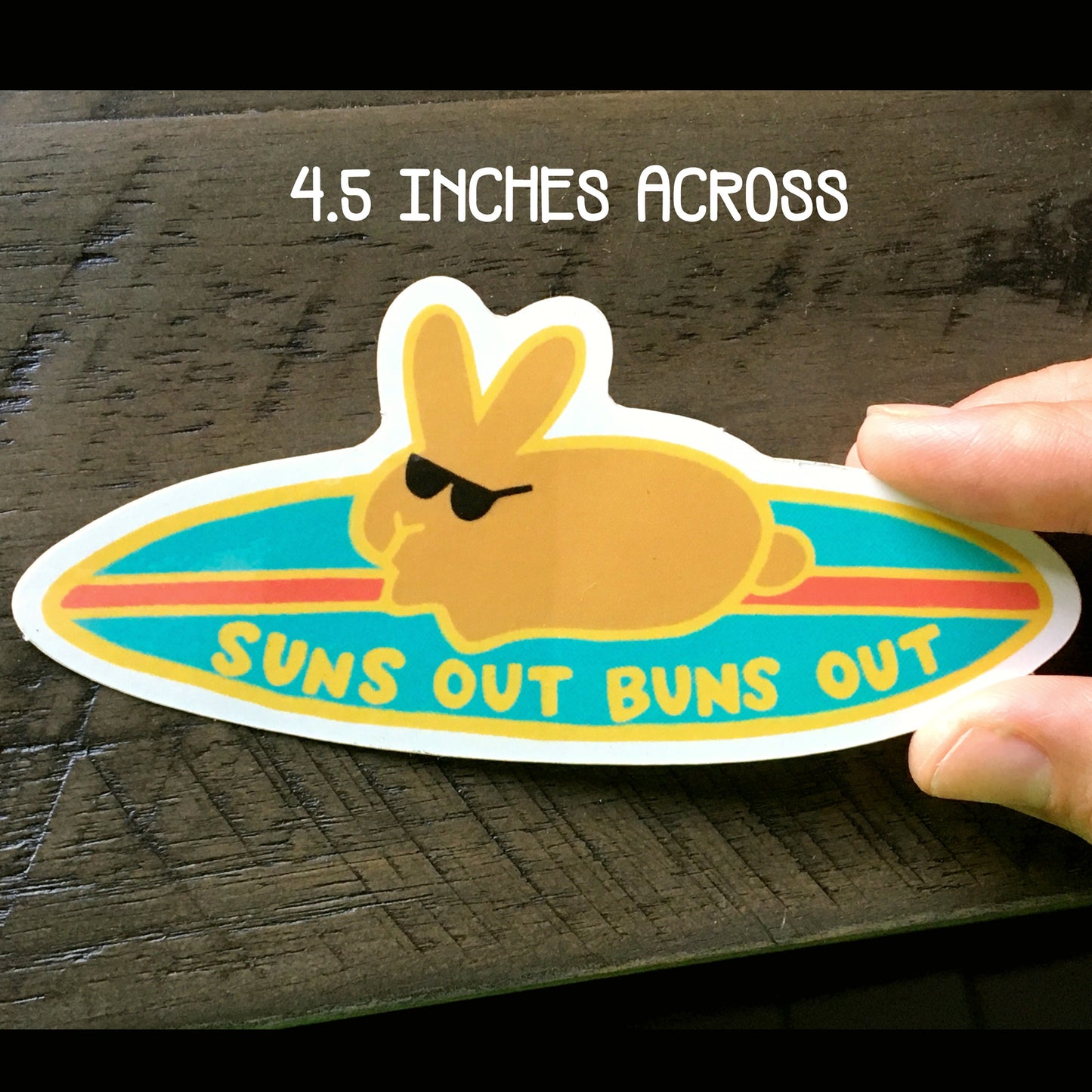 Suns Out Buns Out STICKER - BinkyBunny.com House Rabbit Store