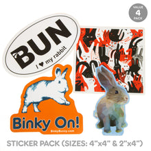 Assorted Stickers - 4 PACK - BinkyBunny.com House Rabbit Store