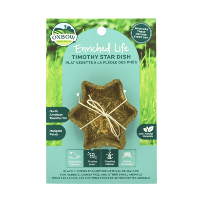 Timothy Star Dish (Enriched Life) - BinkyBunny.com House Rabbit Store