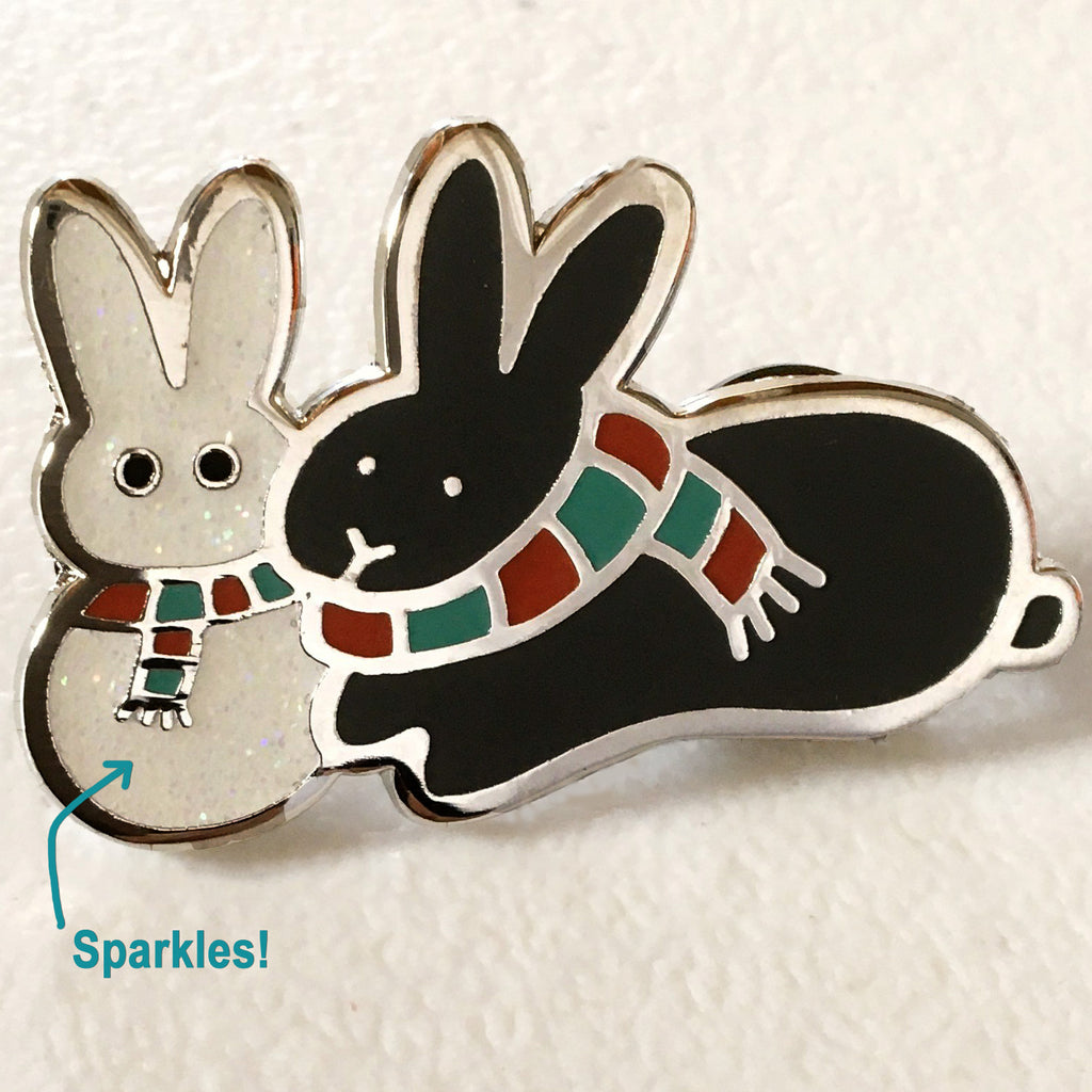 Winter Bunny Buddies PIN - BinkyBunny.com House Rabbit Store