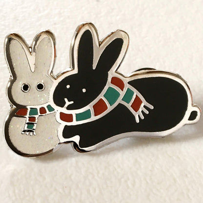 Winter Bunny Buddies PIN - BinkyBunny.com House Rabbit Store