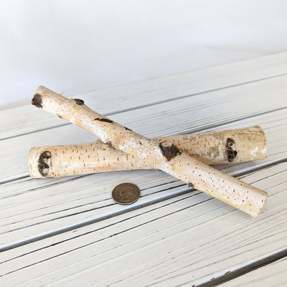 Birch Mini Logs (New) - BinkyBunny.com House Rabbit Store